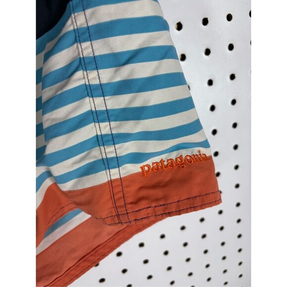 PATAGONIA WAVEFARER Mens Fitz Striped Drawstring Board Shorts size 32 - Picture 3 of 7